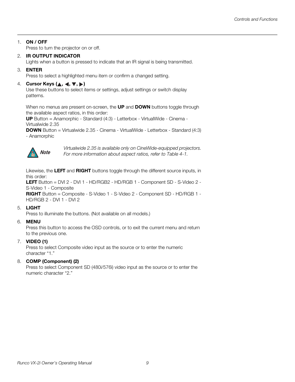 Runco VX-2i User Manual | Page 19 / 60