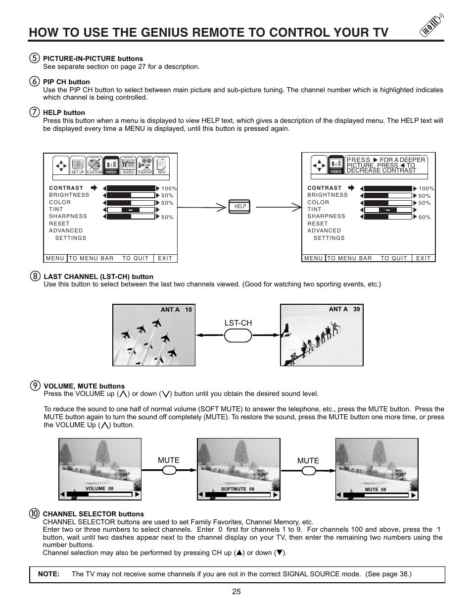 How to use the genius remote to control your tv | Runco 53SBX59B User Manual | Page 25 / 72