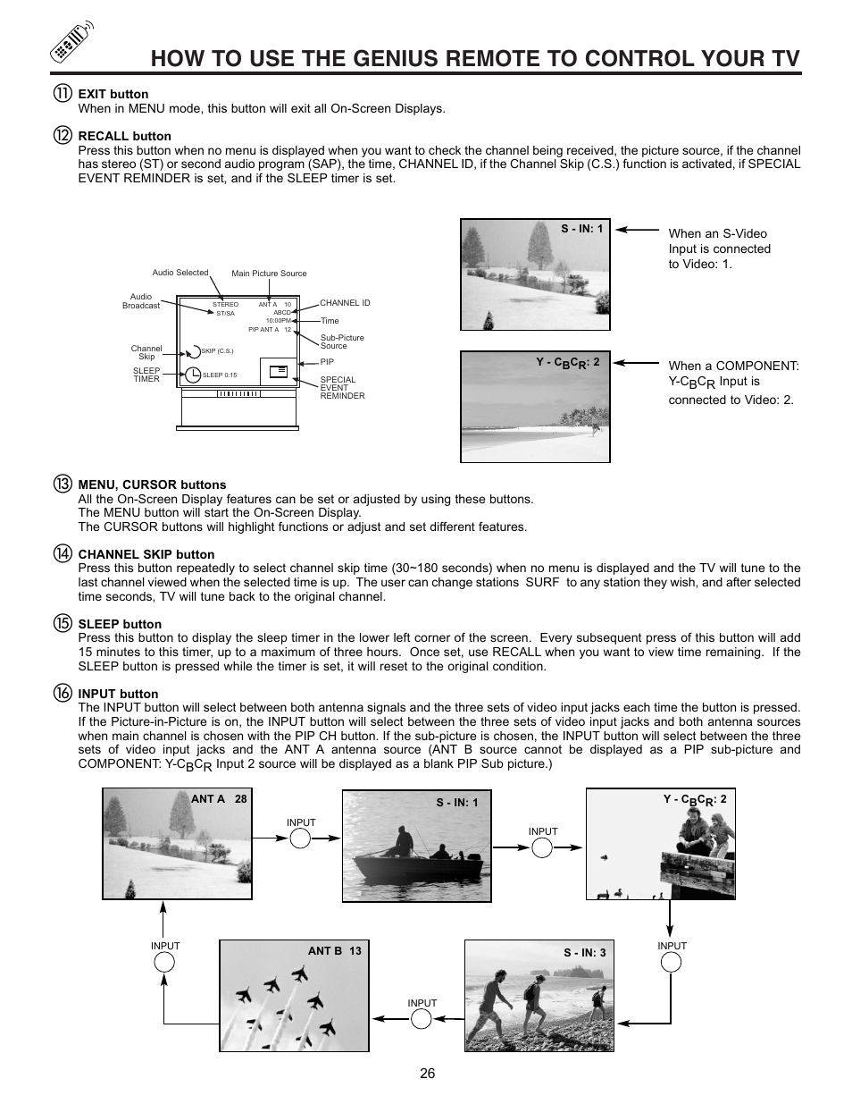 How to use the genius remote to control your tv | Runco 53SBX59B User Manual | Page 26 / 72