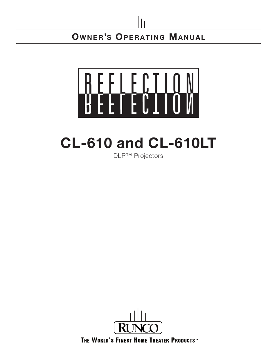 Runco CL-610LT User Manual | 56 pages