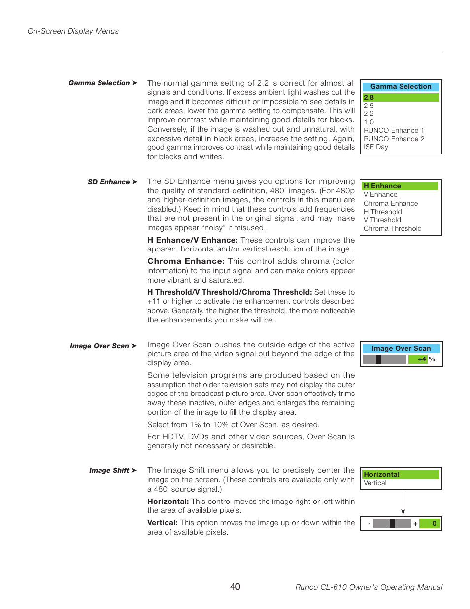 Runco CL-610LT User Manual | Page 40 / 56