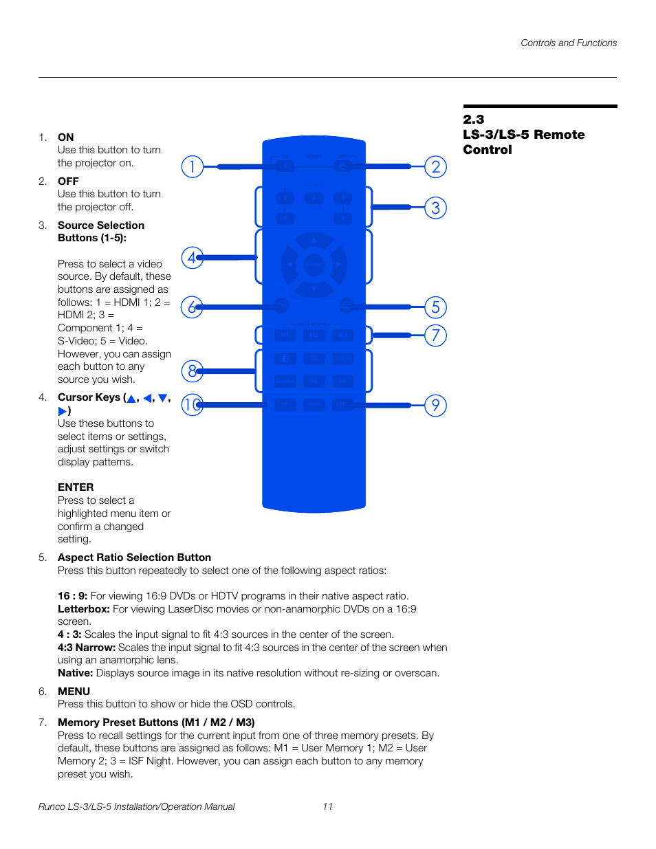 3 ls-3/ls-5 remote control, Ls-3/ls-5 remote control, Pre l iminar y | Runco LIGHTSTYLE LS-3 User Manual | Page 27 / 105