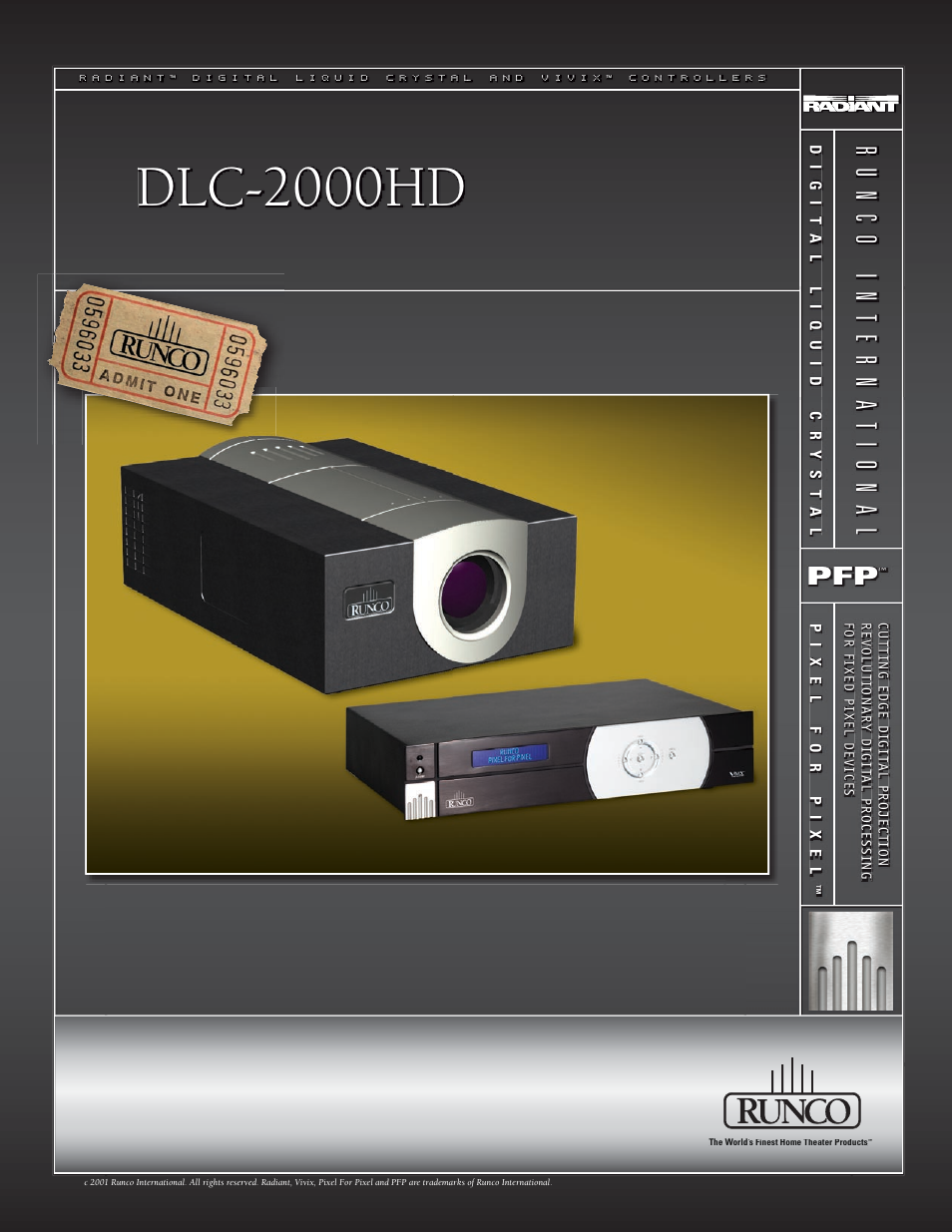 Runco DLC-2000HD User Manual | 2 pages