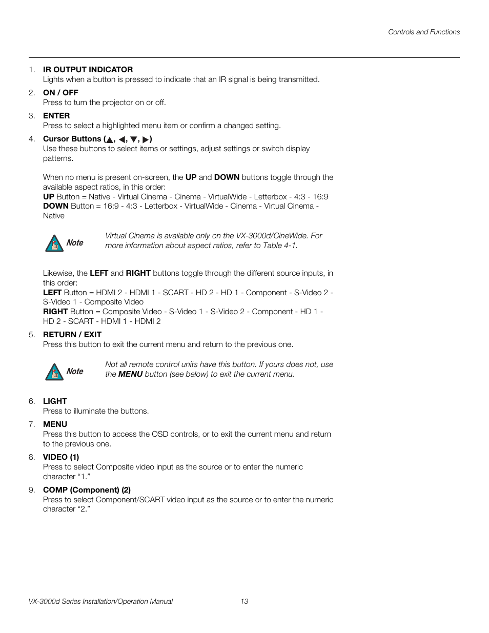 Pre l iminar y | Runco CINEWIDETM VX-3000D User Manual | Page 29 / 124