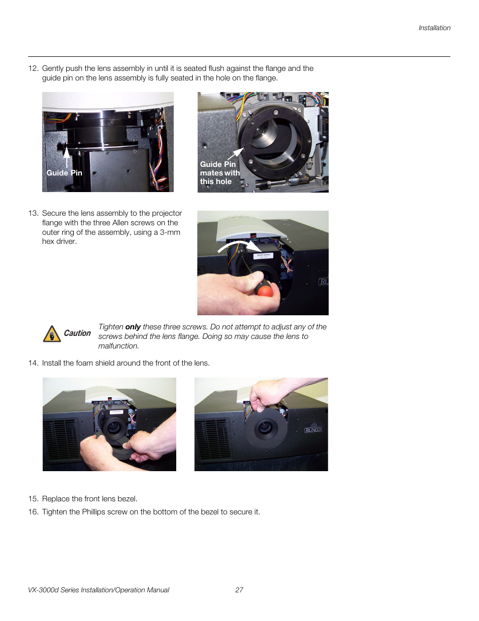 Pre l iminar y | Runco CINEWIDETM VX-3000D User Manual | Page 43 / 124