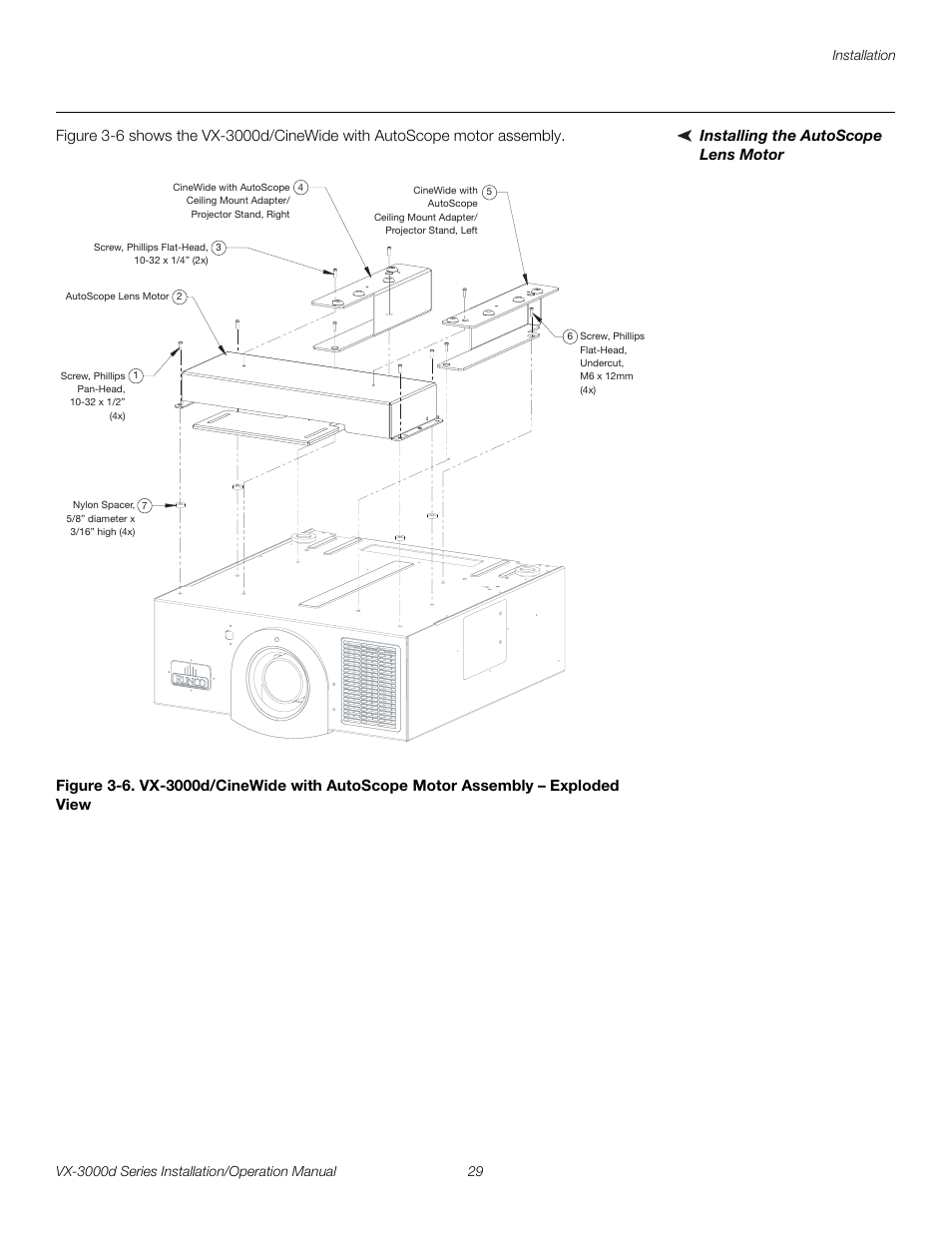 Installing the autoscope lens motor, Pre l iminar y | Runco CINEWIDETM VX-3000D User Manual | Page 45 / 124