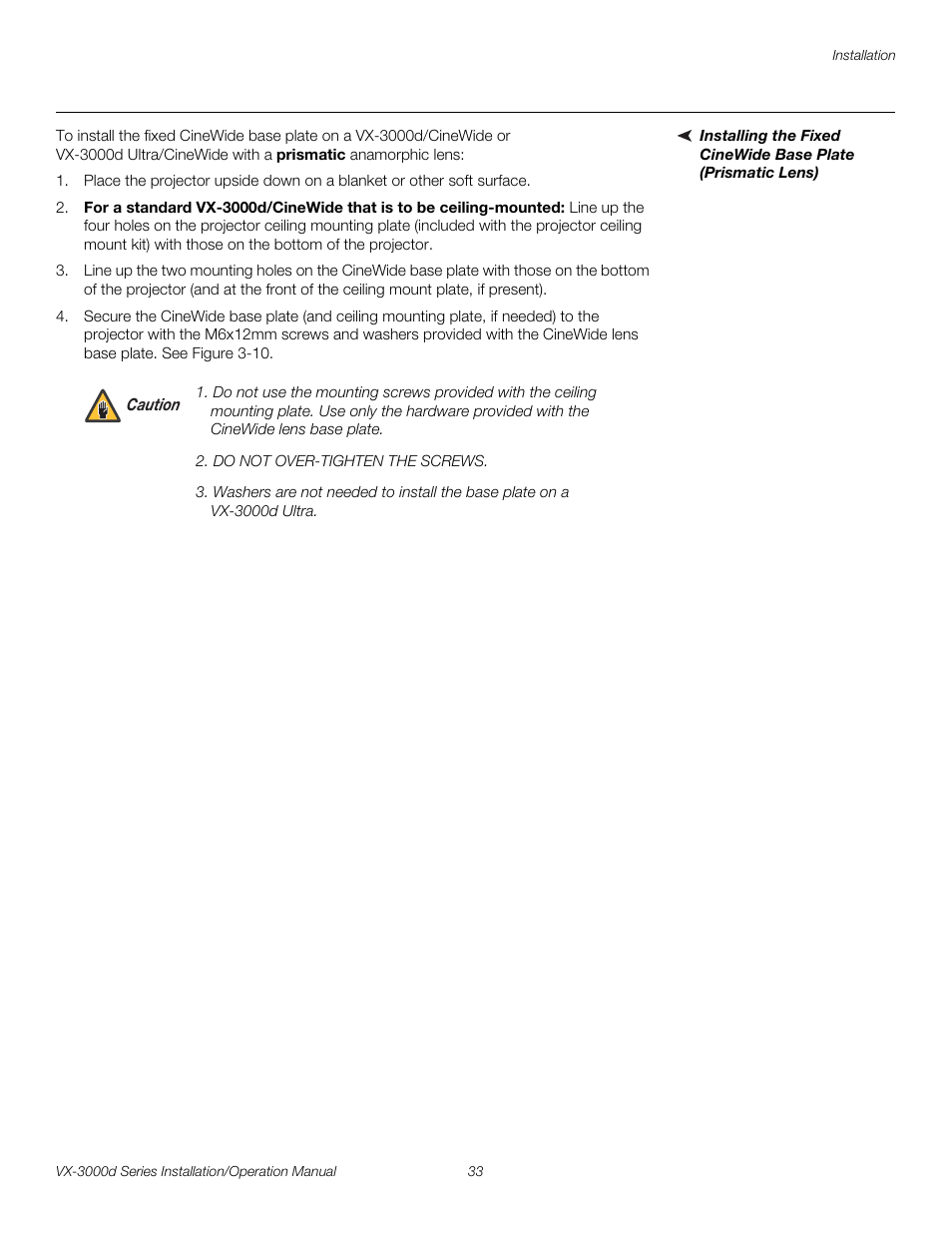 Pre l iminar y | Runco CINEWIDETM VX-3000D User Manual | Page 49 / 124