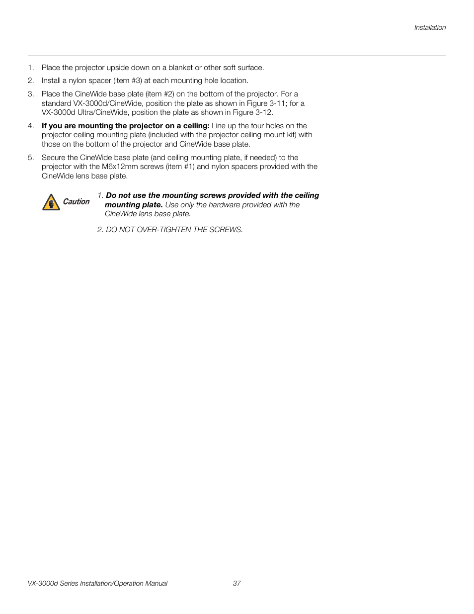 Pre l iminar y | Runco CINEWIDETM VX-3000D User Manual | Page 53 / 124