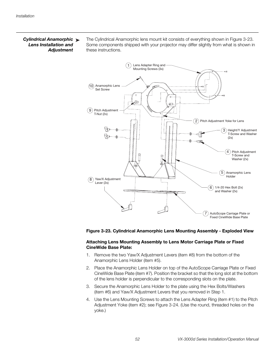 Pre l iminar y | Runco CINEWIDETM VX-3000D User Manual | Page 68 / 124