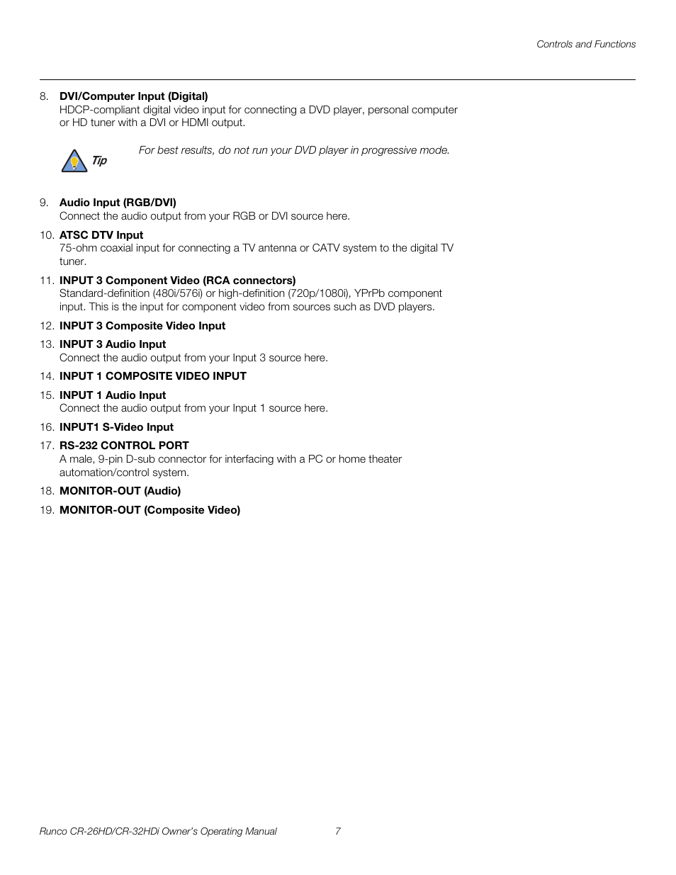 Pre l iminar y | Runco CR-26HD User Manual | Page 17 / 68