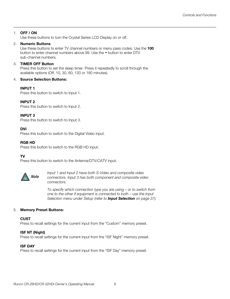 Pre l iminar y | Runco CR-26HD User Manual | Page 19 / 68