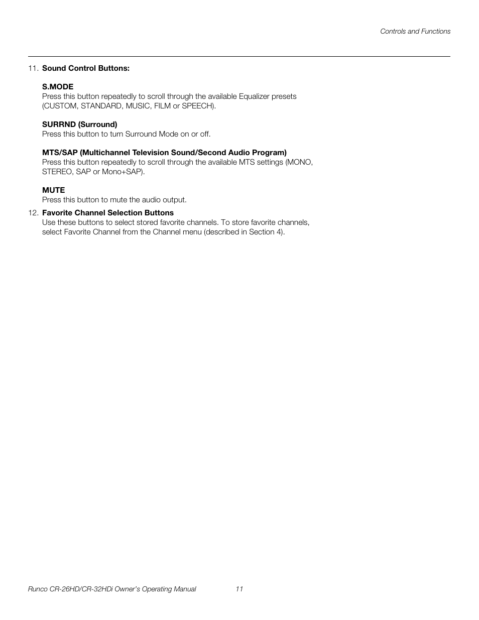 Pre l iminar y | Runco CR-26HD User Manual | Page 21 / 68