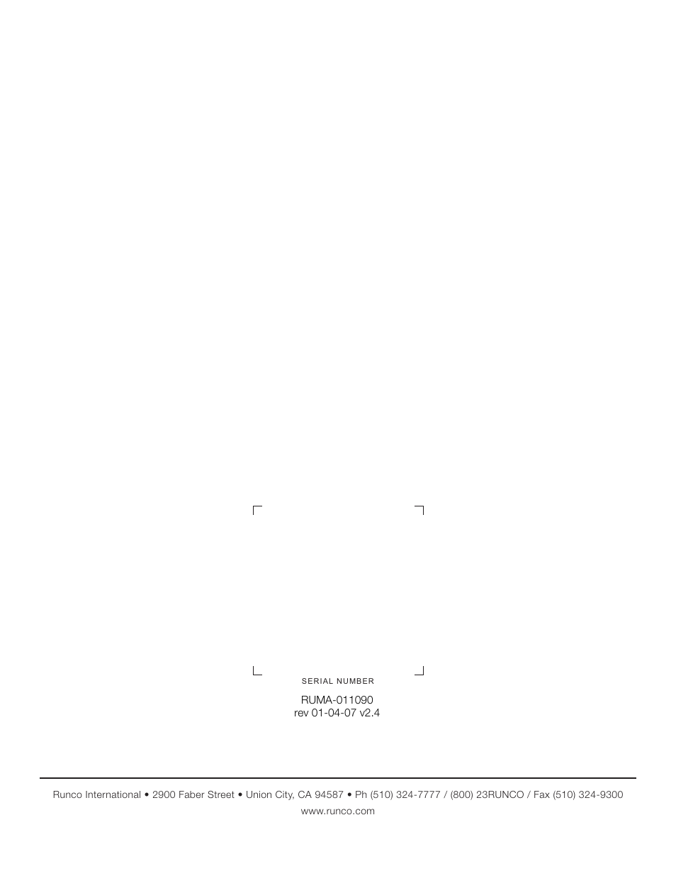 Runco CR-26HD User Manual | Page 68 / 68