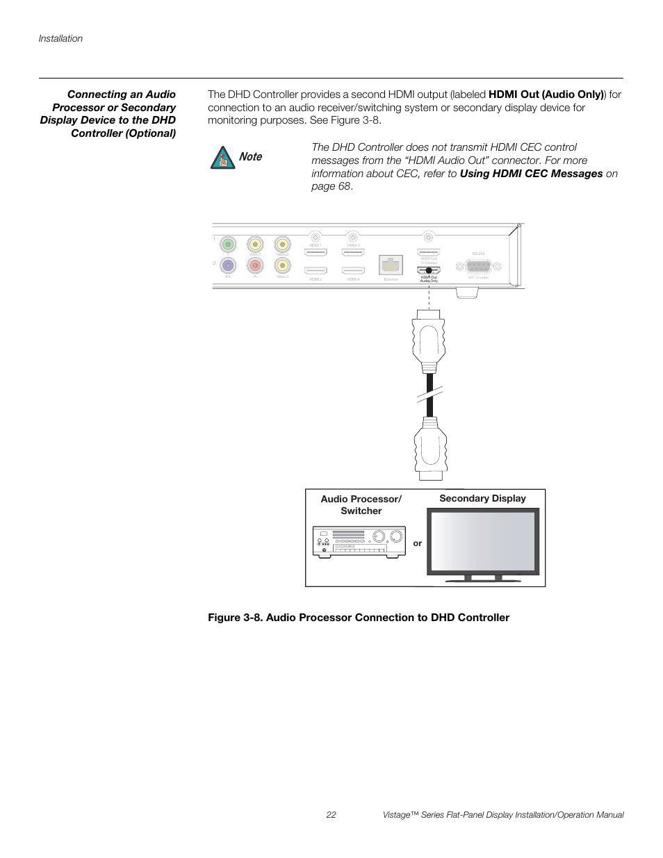 8. audio processor connection to dhd controller, Pre l iminar y | Runco VISTAGE V-50HD User Manual | Page 36 / 94