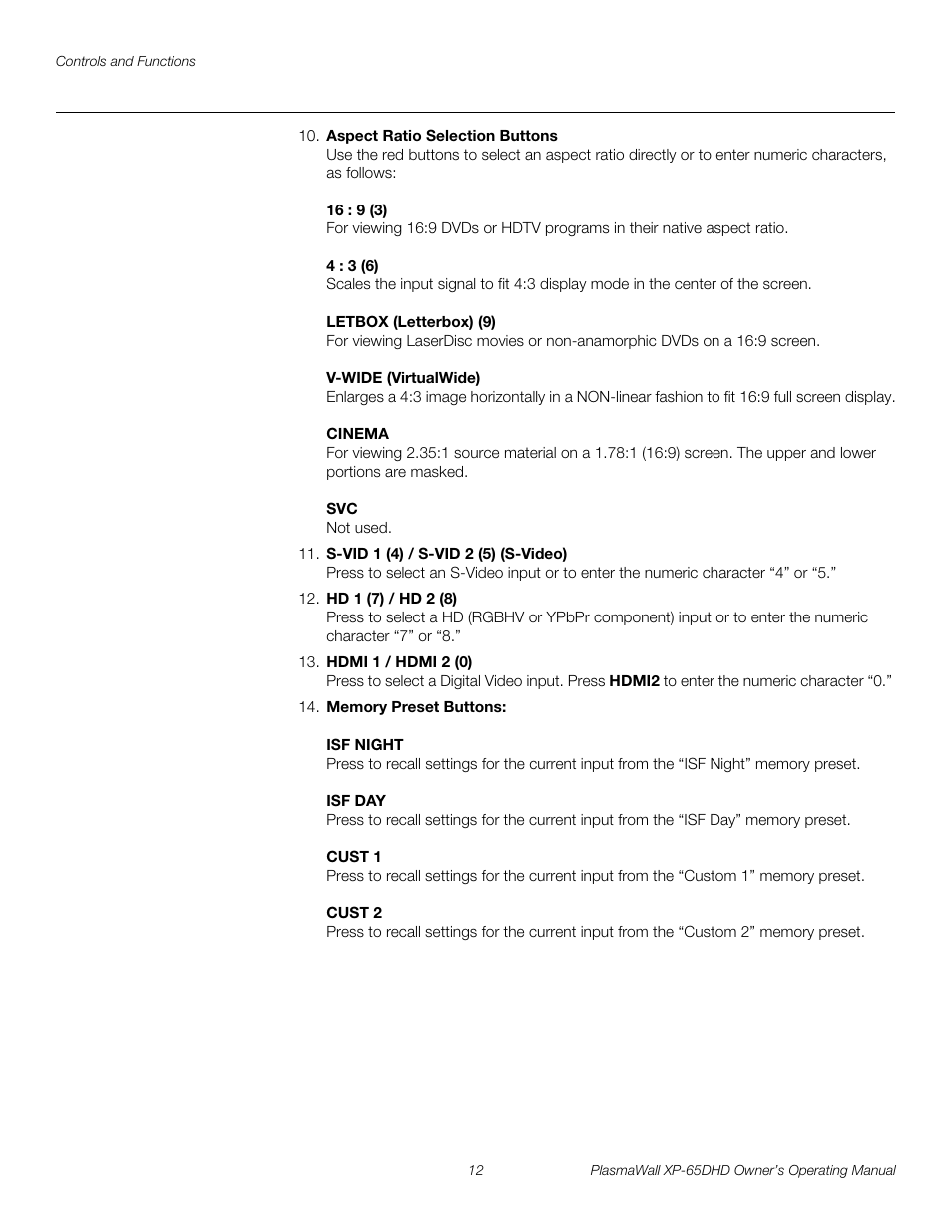 Pre l iminar y | Runco PLASMAWALL XP-65DHDXA User Manual | Page 22 / 70
