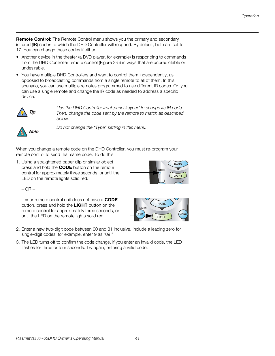 Remote control, Pre l iminar y | Runco PLASMAWALL XP-65DHDXA User Manual | Page 51 / 70