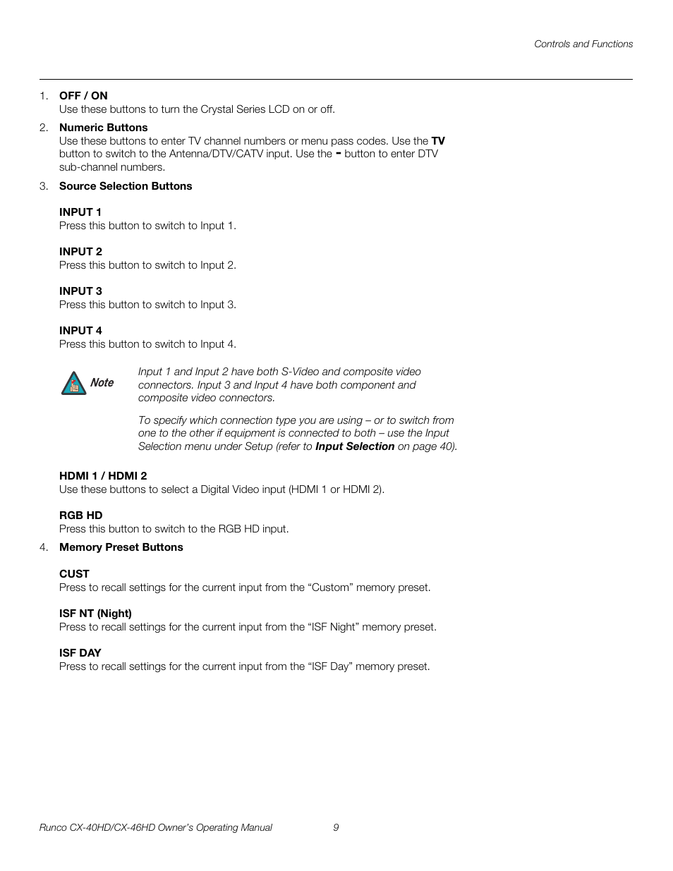 Pre l iminar y | Runco CX-46HD User Manual | Page 19 / 76