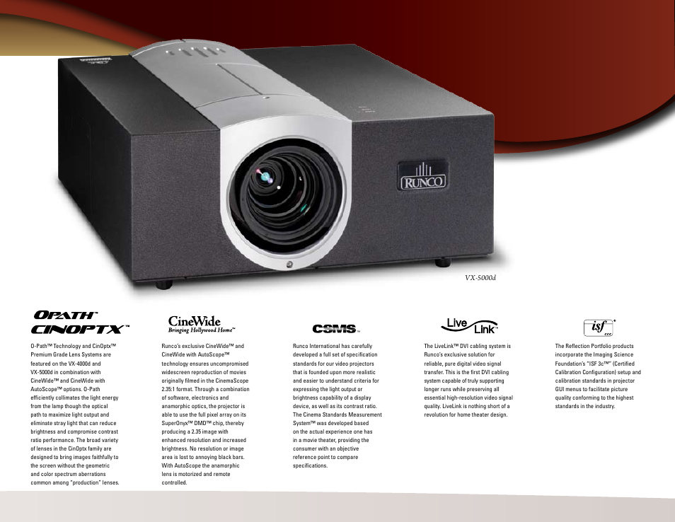 Runco VX-5000d User Manual | Page 3 / 6