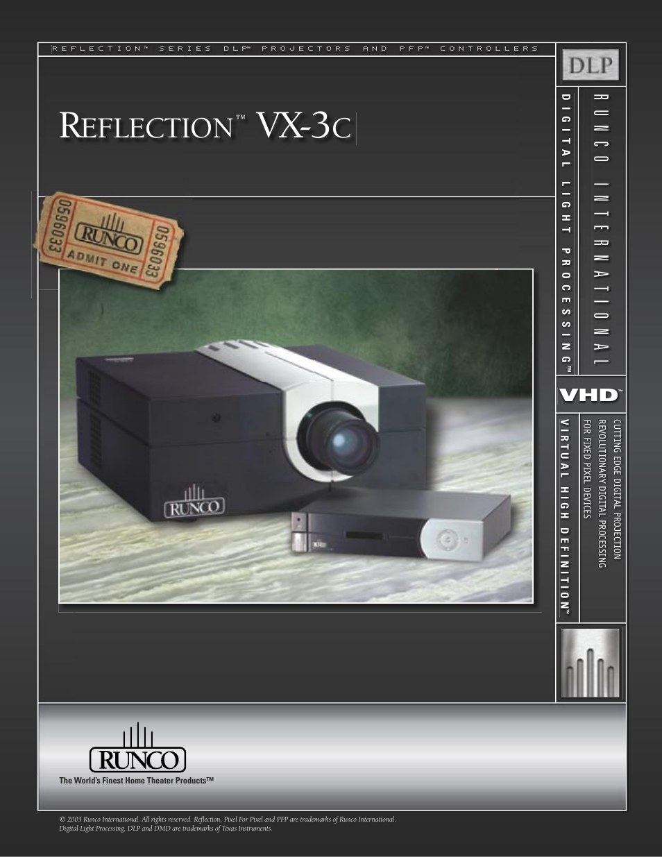 Runco VX-3C User Manual | 2 pages