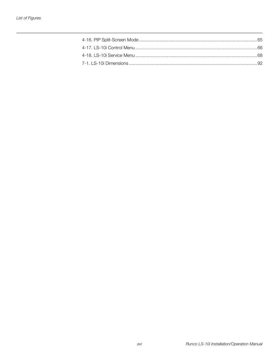 Pre l iminar y | Runco LIGHTSTYLE LS-10I User Manual | Page 16 / 112