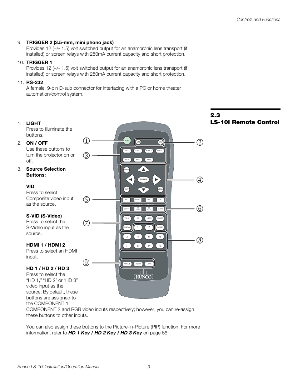 3 ls-10i remote control, Ls-10i remote control, Pre l iminar y | Runco LIGHTSTYLE LS-10I User Manual | Page 25 / 112