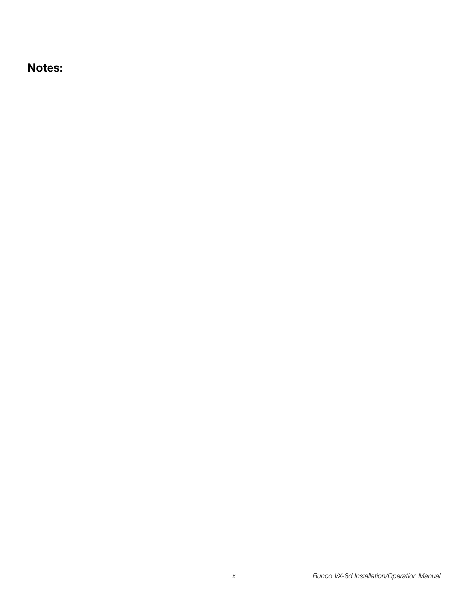 Pre l iminar y | Runco VIDEOXTREME VX-8D User Manual | Page 10 / 108