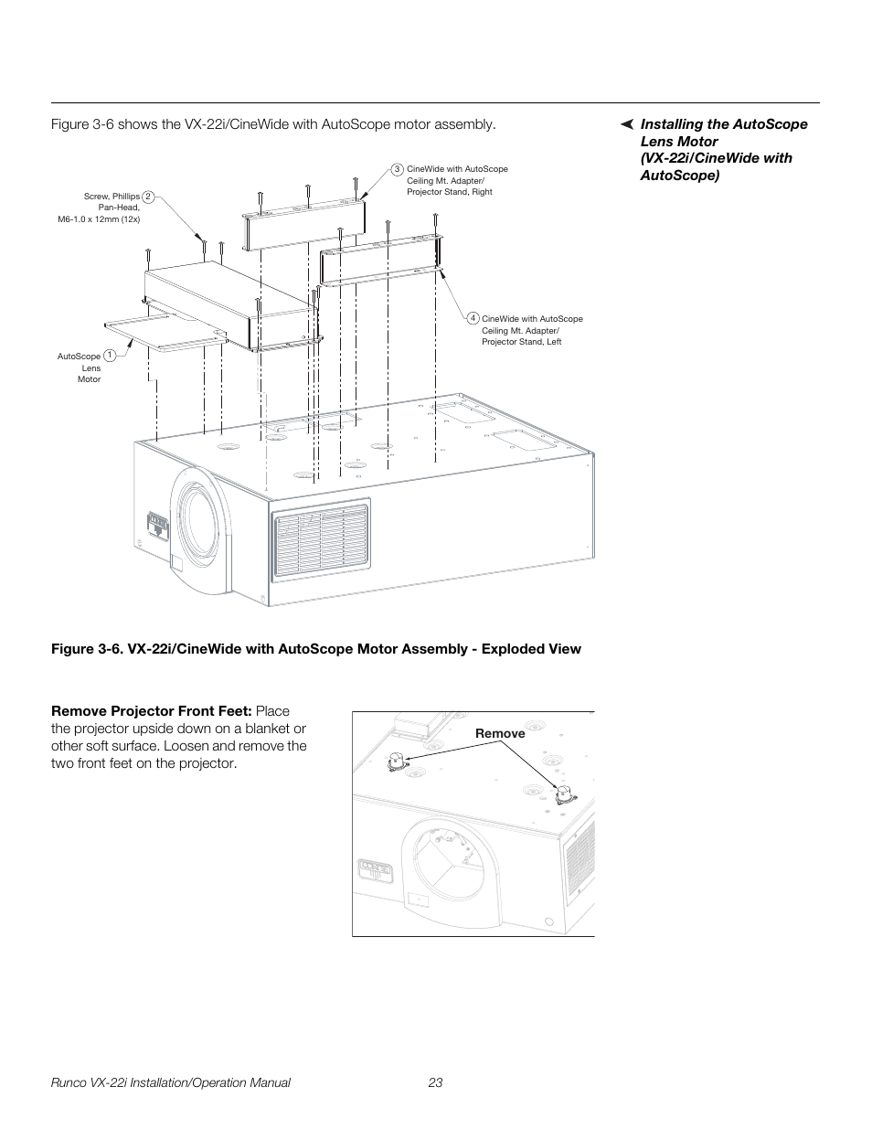 Remove projector front feet, Pre l iminar y | Runco VIDEO XTREME VX-22I User Manual | Page 37 / 88