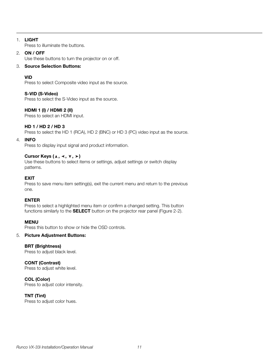 Pre l iminar y | Runco VIDEO XTREME VX-33I User Manual | Page 27 / 92