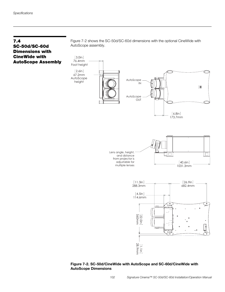 Dimensions, Preli m inary | Runco SIGNATURE CINEMA SC-50D User Manual | Page 118 / 124