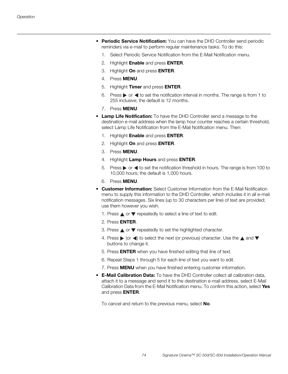 Pre l iminar y | Runco SIGNATURE CINEMA SC-50D User Manual | Page 90 / 124