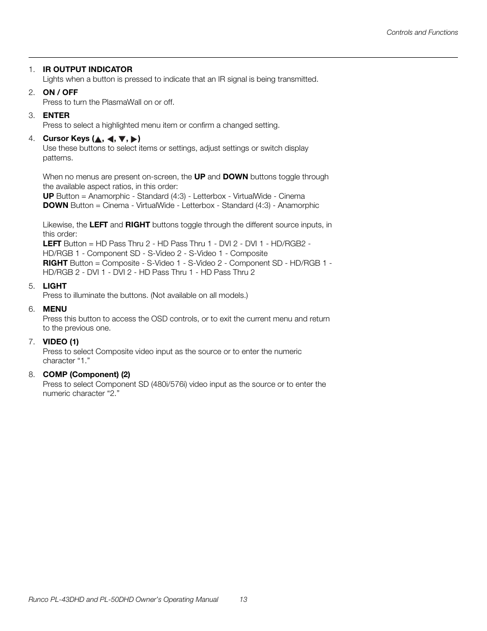 Pre l iminar y | Runco PL-50DHD User Manual | Page 23 / 76