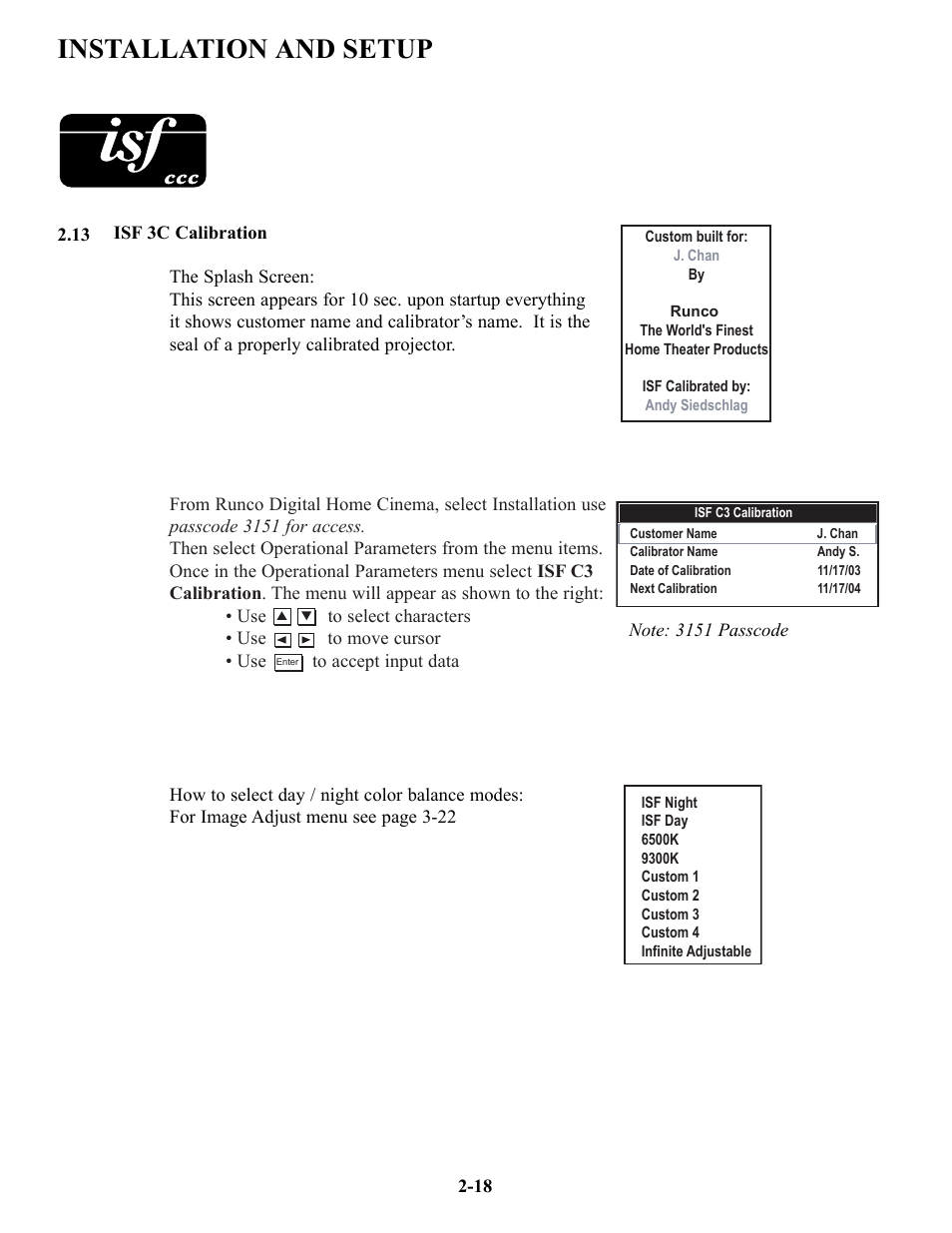Installation and setup | Runco VX-4c User Manual | Page 25 / 110