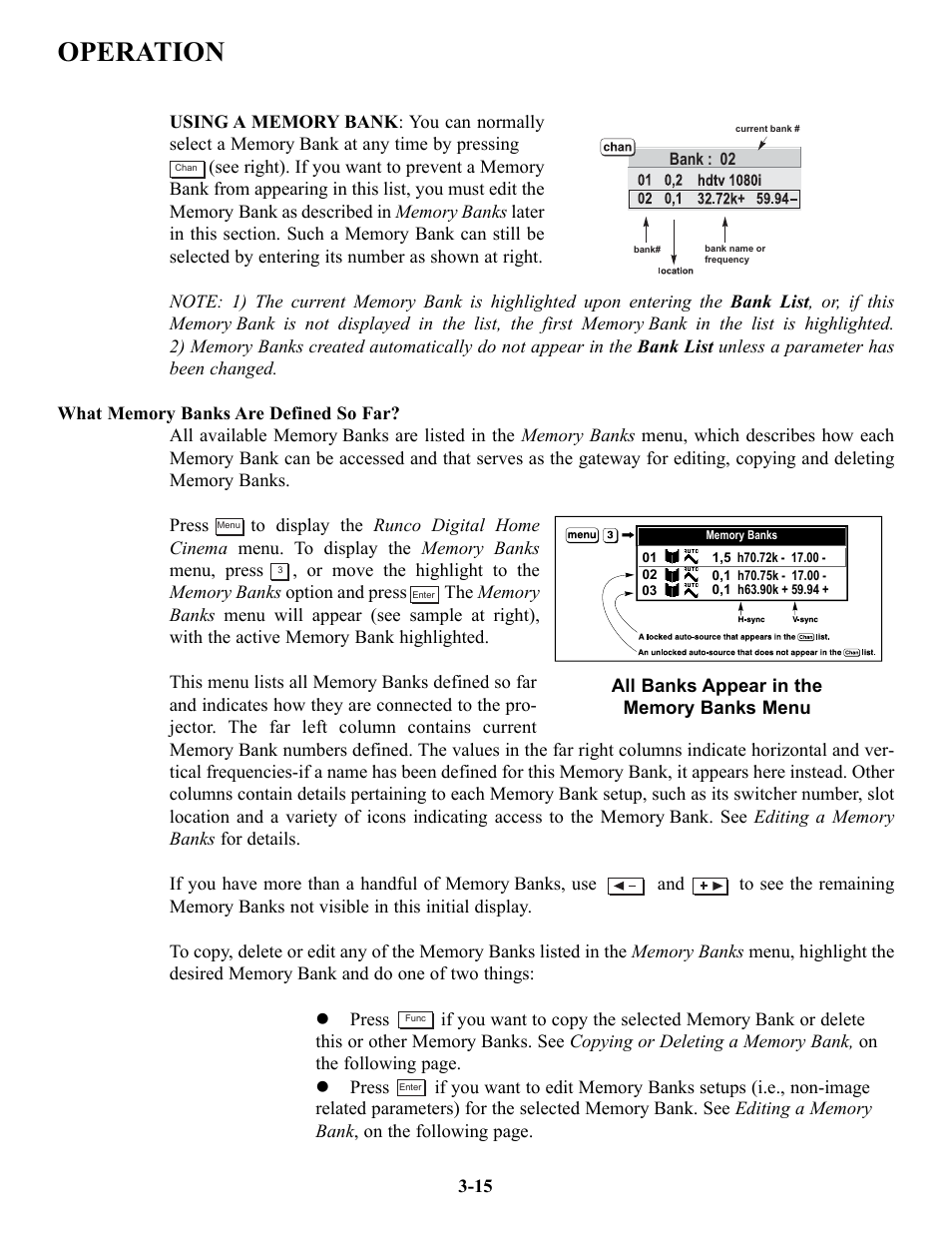 Operation | Runco VX-4c User Manual | Page 41 / 110