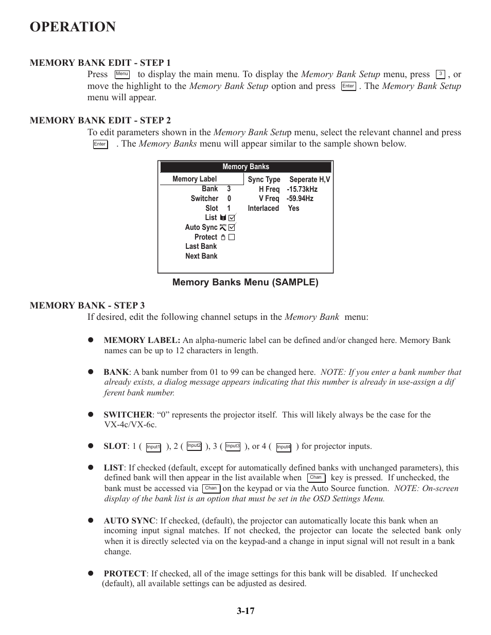 Operation | Runco VX-4c User Manual | Page 43 / 110