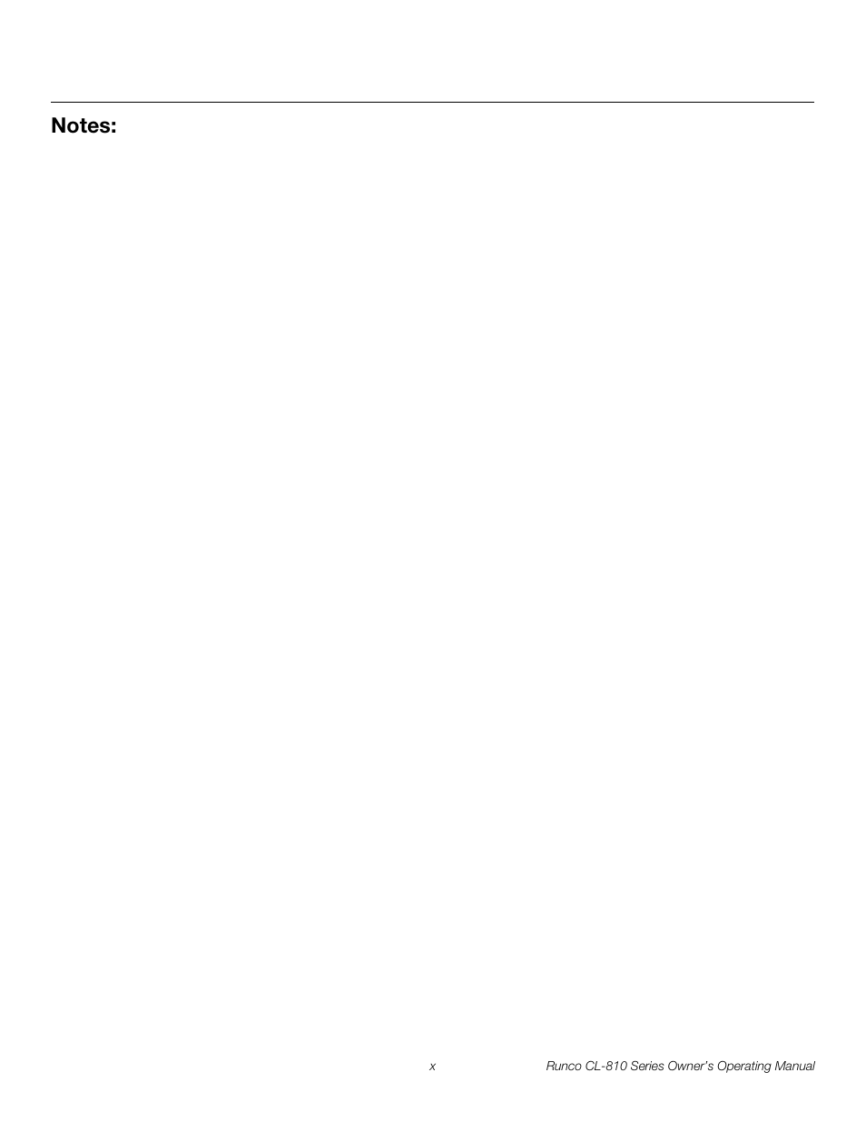 Pre l iminar y | Runco CL-810 CL-810 Ultra Cl-810 CineWide CL-810 / SDC-1 User Manual | Page 10 / 76