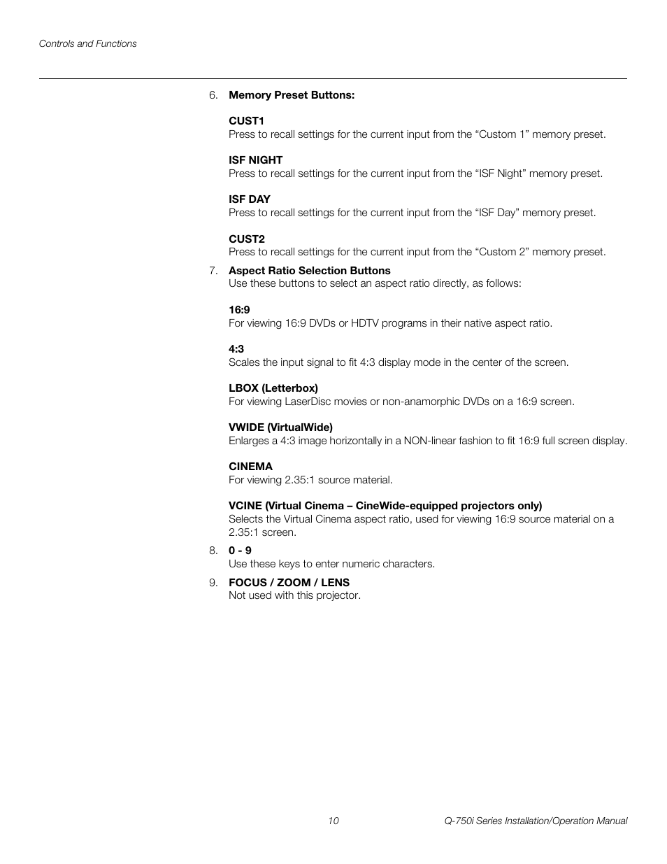 Pre l iminar y | Runco QUANTUM COLOR Q-750I User Manual | Page 26 / 108