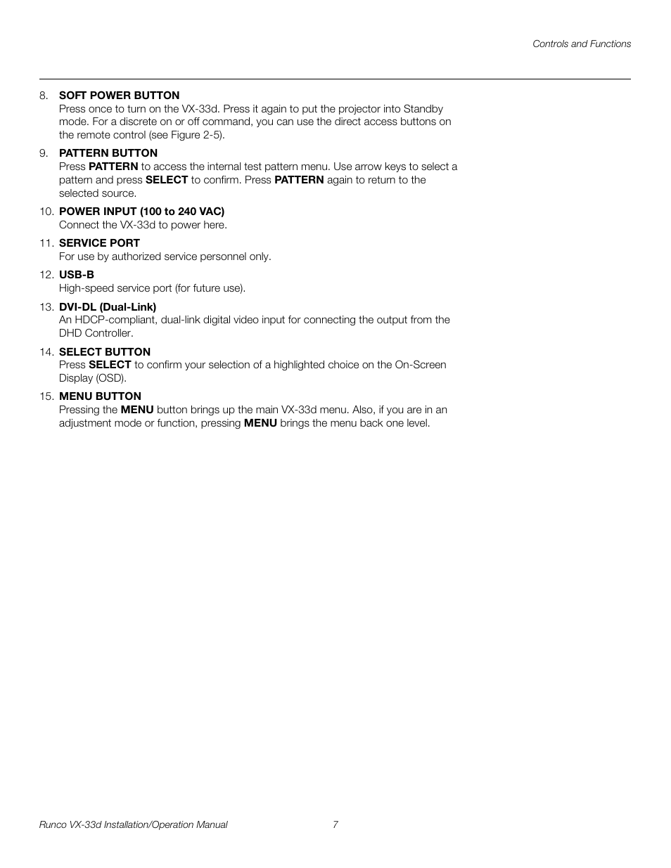 Pre l iminar y | Runco VX VIDEO XTREME VX-33D User Manual | Page 23 / 94