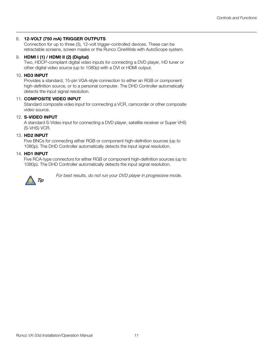 Pre l iminar y | Runco VX VIDEO XTREME VX-33D User Manual | Page 27 / 94