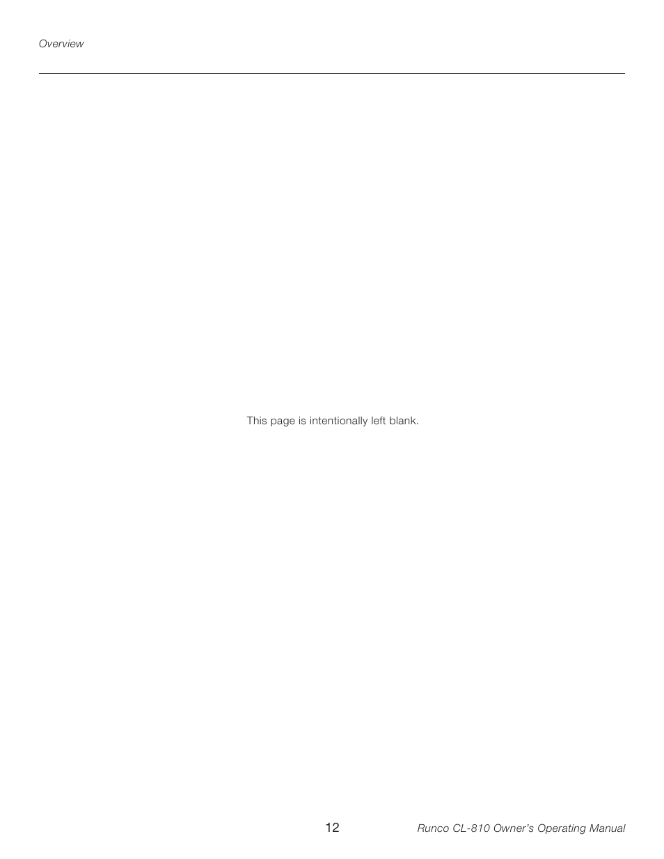 Runco CL-810 User Manual | Page 12 / 58