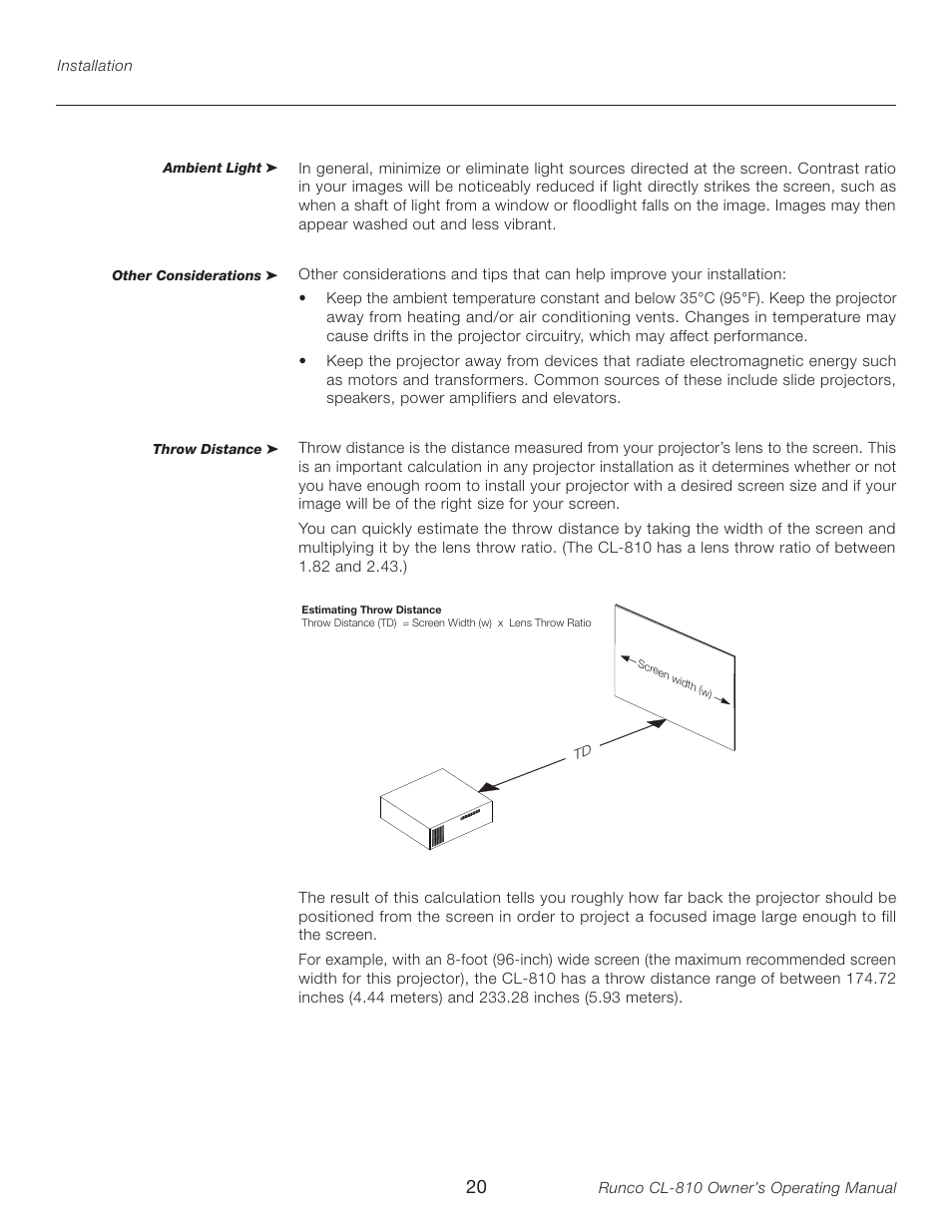 Runco CL-810 User Manual | Page 20 / 58