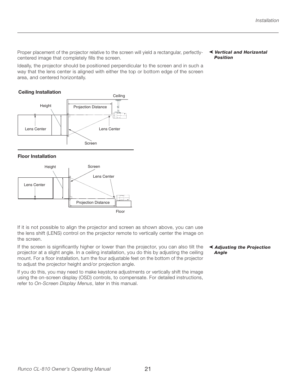 Runco CL-810 User Manual | Page 21 / 58