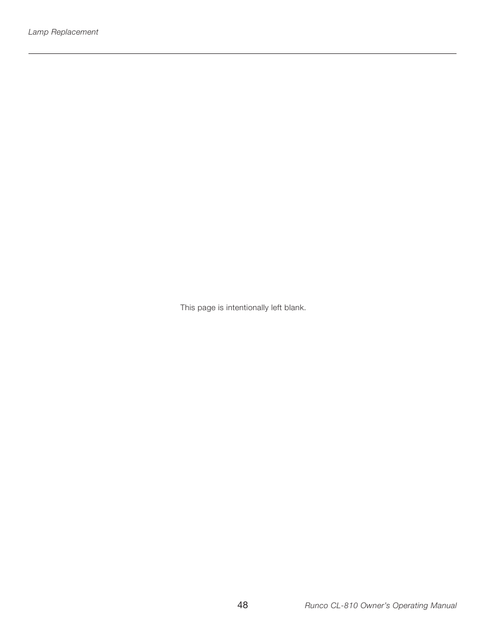 Runco CL-810 User Manual | Page 48 / 58