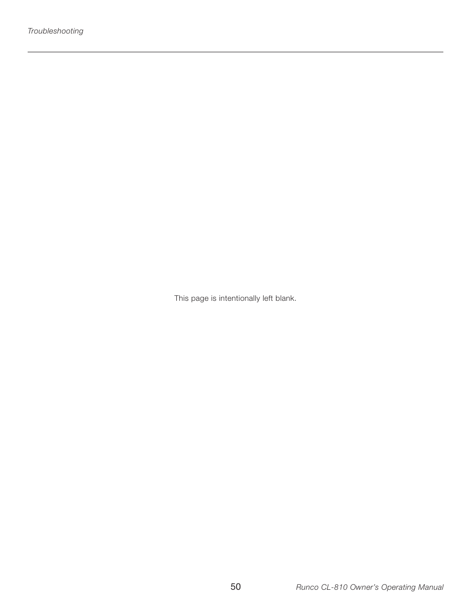 Runco CL-810 User Manual | Page 50 / 58