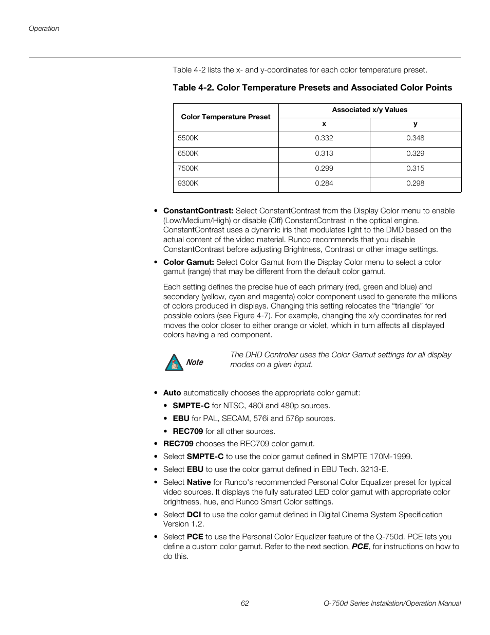 Pre l iminar y | Runco QUANTUM Q-750D User Manual | Page 78 / 106