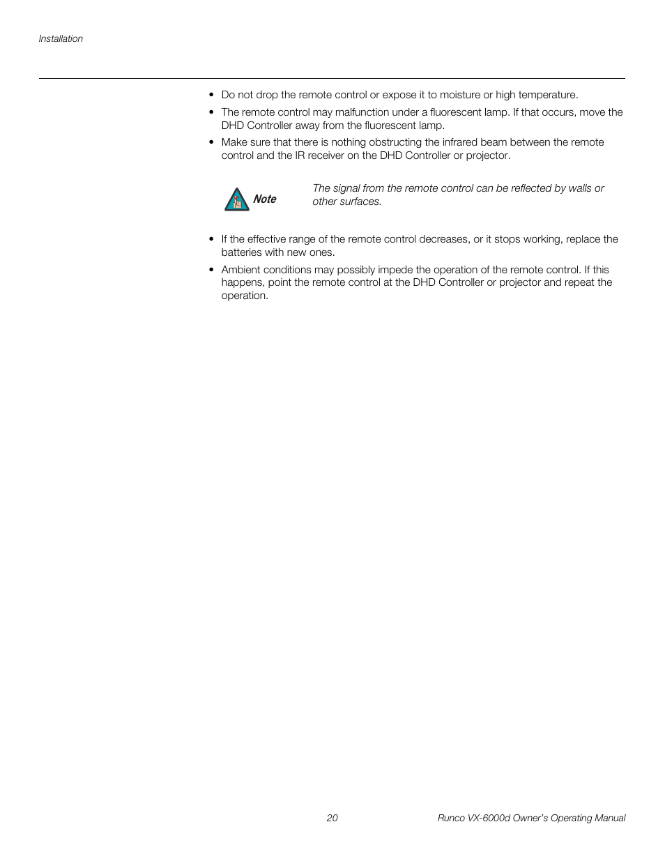Pre l iminar y | Runco Video Xtreme VX-6000d User Manual | Page 32 / 102