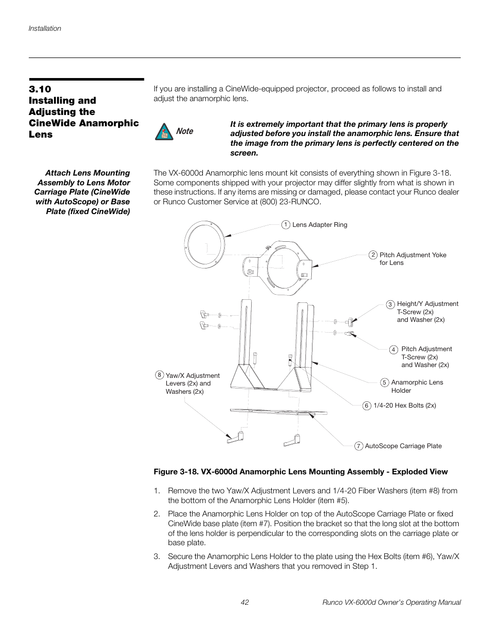 Pre l iminar y | Runco Video Xtreme VX-6000d User Manual | Page 54 / 102