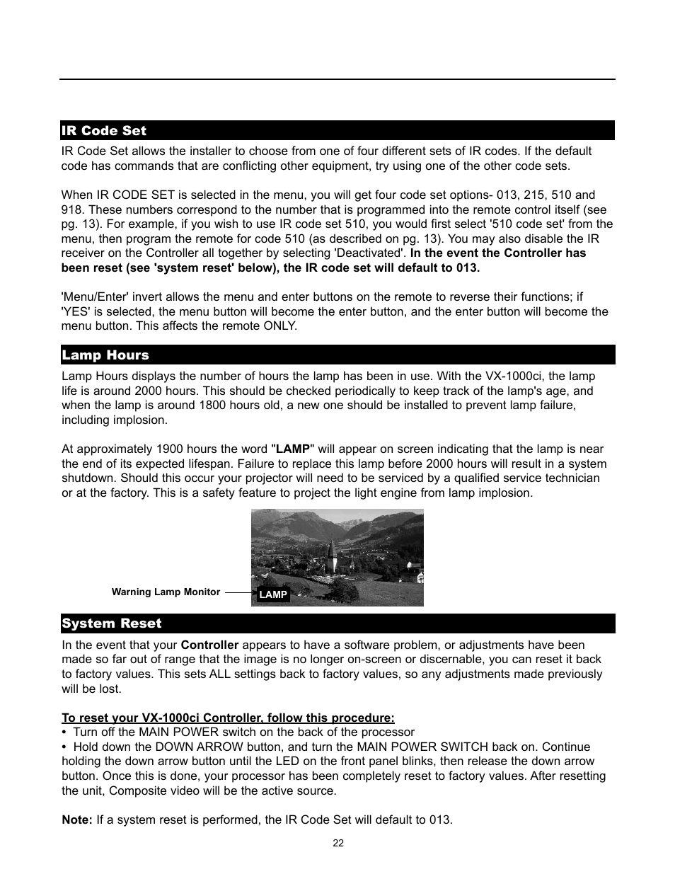 Runco REFLECTION VX-1000CI User Manual | Page 24 / 37