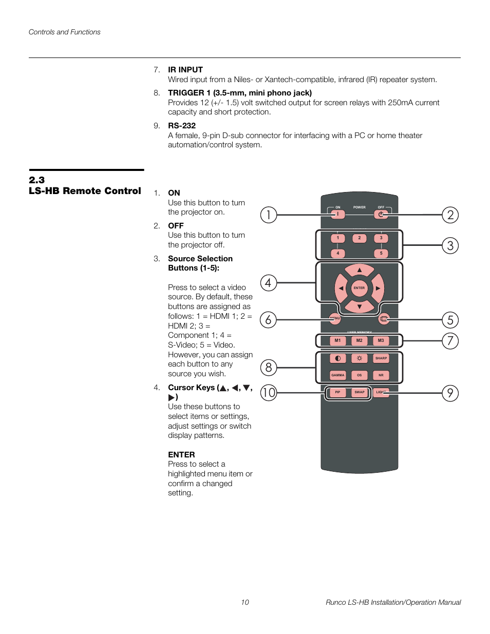 3 ls-hb remote control, Ls-hb remote control, Pre l iminar y | Runco LIGHTSTYLE LS-HB User Manual | Page 26 / 110