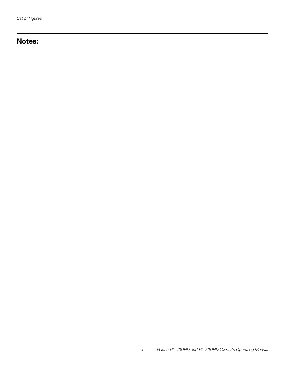 Pre l iminar y | Runco PL-43DHD User Manual | Page 10 / 76