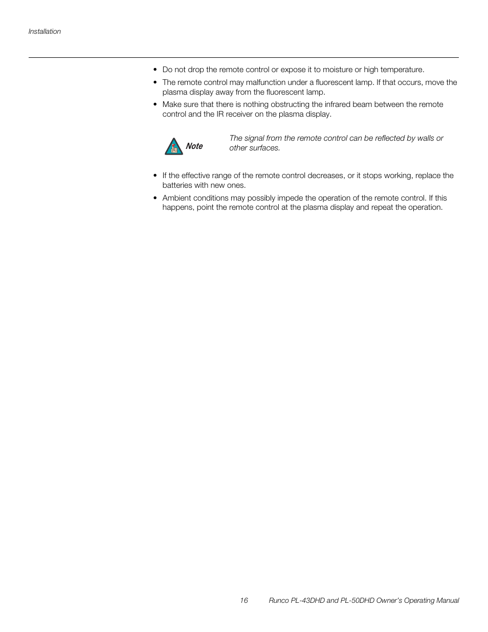Pre l iminar y | Runco PL-43DHD User Manual | Page 26 / 76